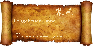 Neugebauer Anna névjegykártya